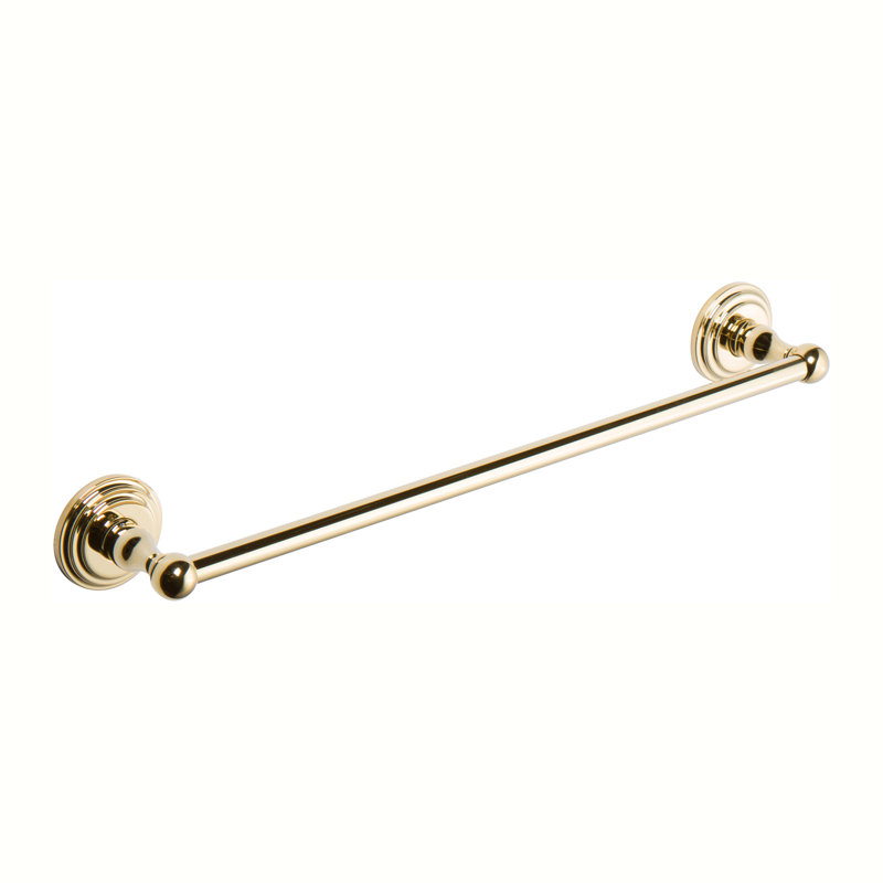 Chelsea 1 Wall Mounted Towel Bar, Polished Brass, 2.5" H x 24" L x 3" D