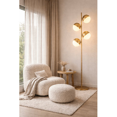 Lampe sur pied à 5 globes Totem