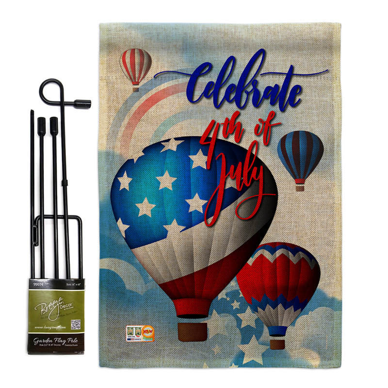 4e ballon d’air chaud, quatrième des expositions 18,5 x l 13 po americana ensemble de drapeau