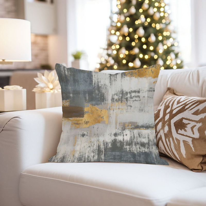 Abstract Dreams Paint Brush Strokes Modern Transitional, 18"H x 18" W