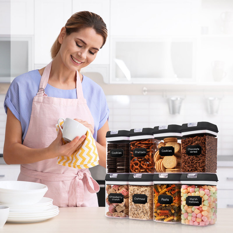 Cheer Collection Food Storage Container, Black