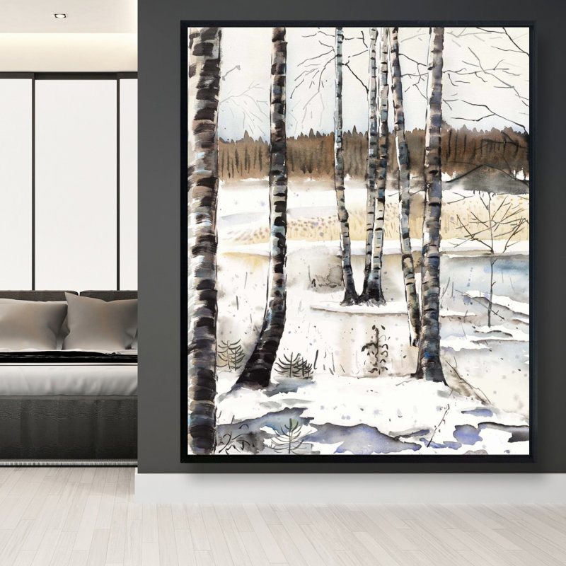 Winter Swamp Print On Canvas, H 60 po x l 48 po