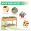 Lit de jardin surélevé en bois naturel avec 8 poches de plantation 43,3 po x 18 po x 30 po Outsunny