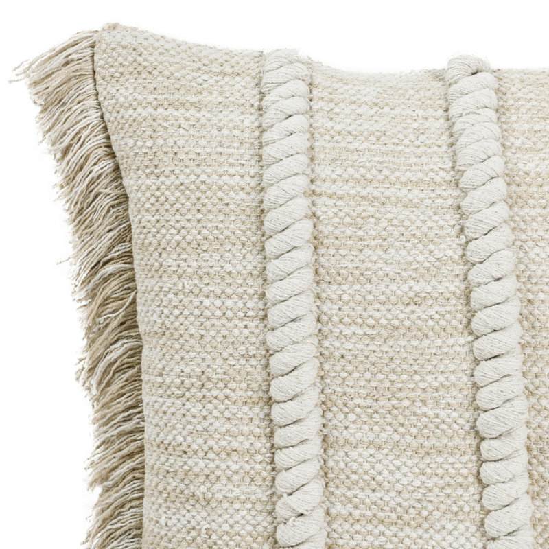 Coussin en tissu 22 po Lucera, H 22 po x l 22 po, Carré