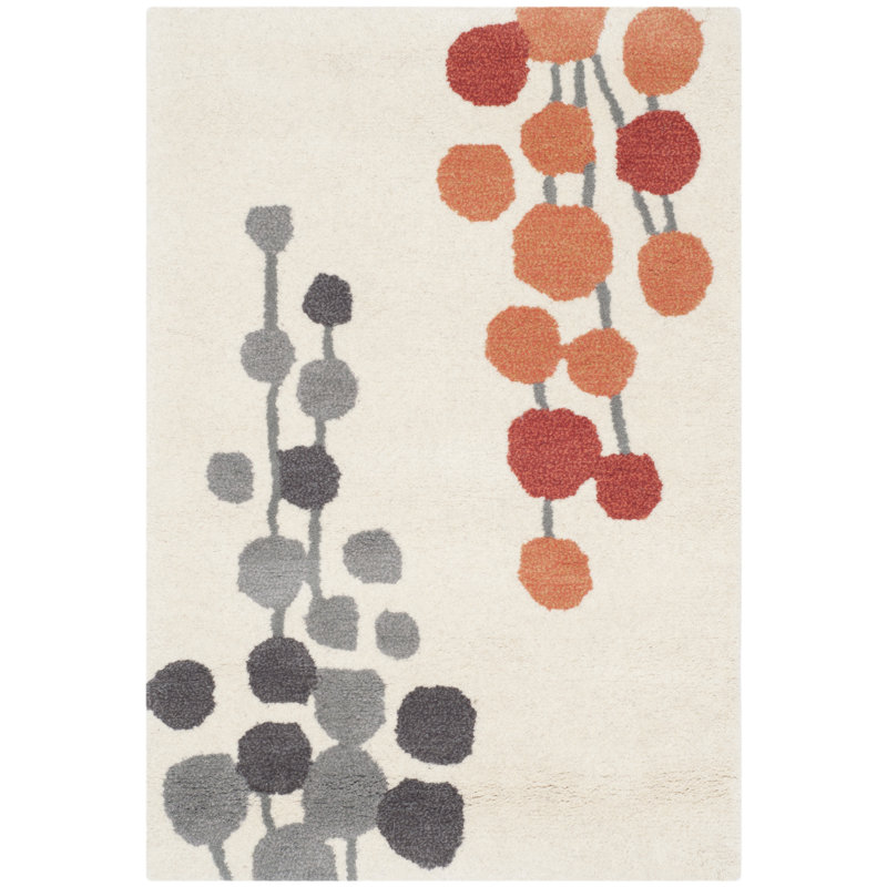 Soho Hand Tufted Wool And Viscose Floral Rug, Rectangle 2' x 3'