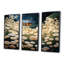 «White Blossoming Flowers Country House», ensemble de décorations murales paysage-108318357-108318359