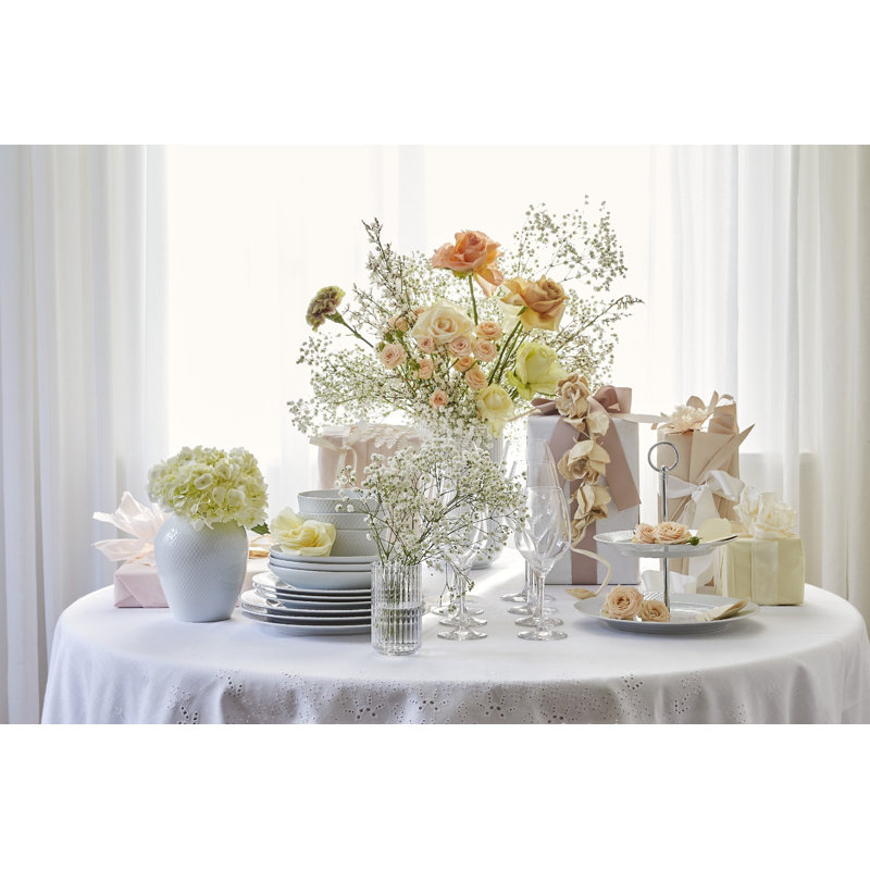 Table Vase, 6.5" H x 5.5" W x 5.5" D