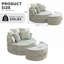 Canapé avec repose-pieds et repose-pieds Chenille-1198474
