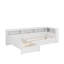 Lit plateforme simple en L en bois avec lit gigogne et tiroir-811059577