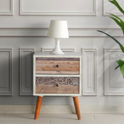Elliana 40cm W Manufactured Wood Bedside Table