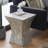 Okehampt Mother of Pearl Shell Handmade Hourglass Shaped Side End Accent Table