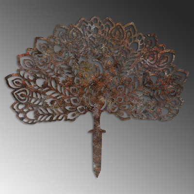 Hand-Painted Decorative Garden Object, 21.0 x 24.0 inches | 100% Metal Construction, Thickness: 0.06 inches | Lightweight at 2.1 lbs, No Assembly Required, Unique Color Variations for a Charming Outdoor Accent