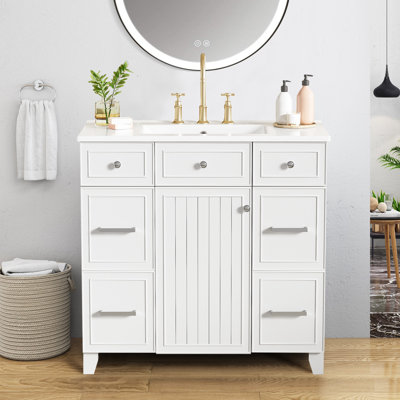 Ensemble de meuble-lavabo moderne 36 "avec lavabo en céramique