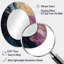 Mauve et bleu mouvements dans la peinture I - miroir mural ovale moderne mauve-1996019413