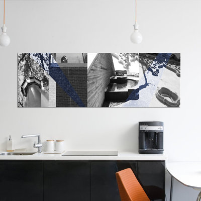 «Architecture Collage III», reproduction d'impression sur toile tendue