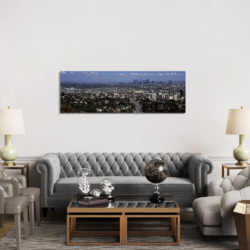 Buildings In A City, Hollywood, City Of Los Angeles, Los Angeles County, California, USA 2010 - Wrapped Canvas Panoramic Print