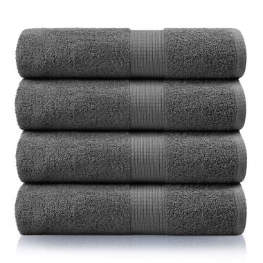 American Soft Linen 100% Turkish Carde Cotton 6 Piece Towel Set, 560 GSM  Towels for Bathroom, Super Soft 2 Bath Towels 2 Hand Towels 2 Washcloths,  Light Blue Edison Bath Towel Set Light Blue