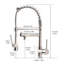 Robinet de cuisine rétractable à poignée simple en nickel brossé, rotation à 360 degrés, structure commerciale stable avec douchette, option de rotation-848674517