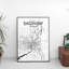 Saginaw City Map - Unframed Graphic Art Print on Paper-2067018683-2082564149