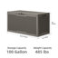 Balconera 100 Gallons Lockable Resin Deck Box-107332795