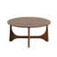 Lumi Walnut Effect Wooden Round Coffee Table