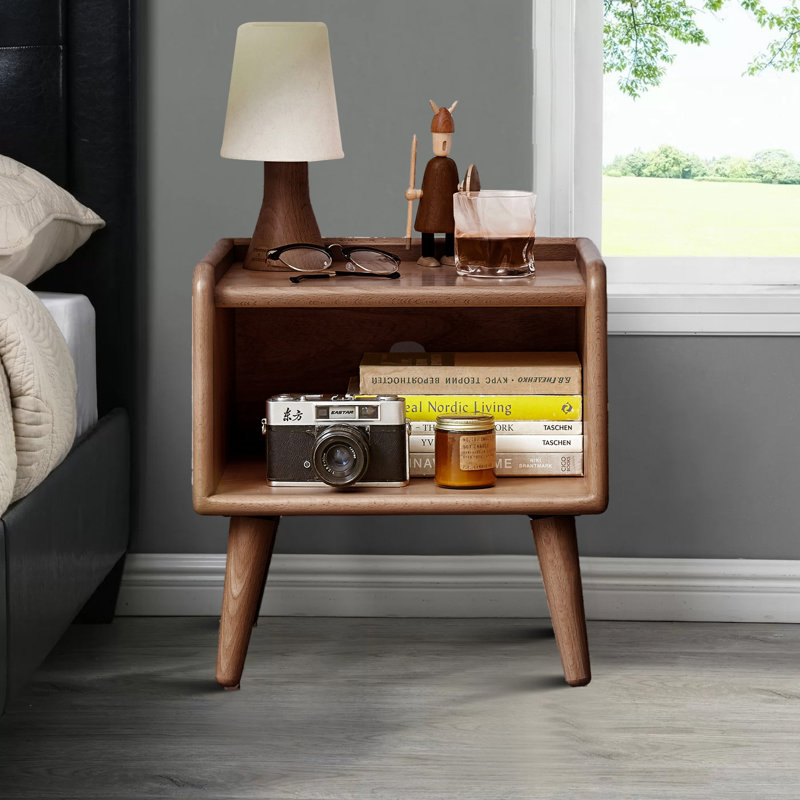 Antanas 15.76'' W Solid Wood Nightstand
