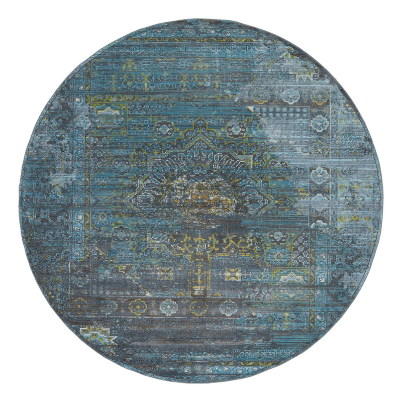 Folmar Oriental Indoor Rug, Round 8'