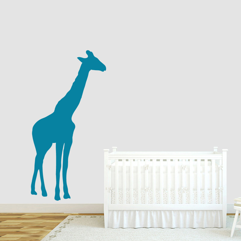Adhésif décoratif girafe, Bleu sarcelle
