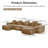 Boneless Modular U Shape Sectional Boneless Sofa Streamlined Design With French Edge Piping, No Assembly Required, Sofa Couch With Throw Pillows And 2 Movable Ottoman, Velvet Fabric-757408624-757408625-757408618