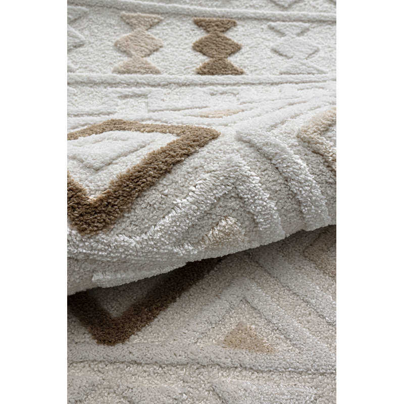 Groton Rectangle Geometric and Geometric Shapes Indoor / Outdoor Area Rug, Rectangle 6'6" x 9'6"