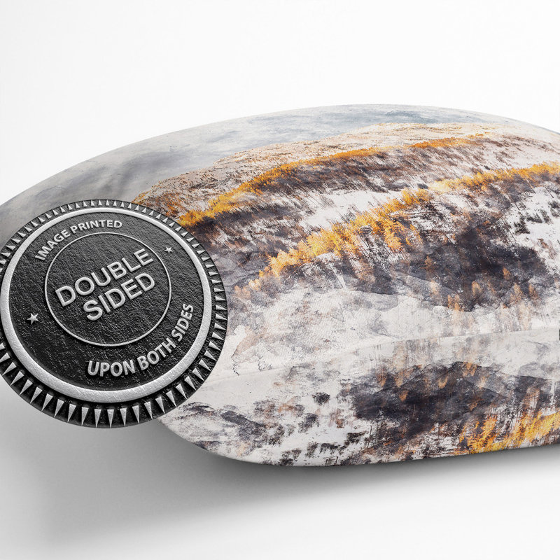 Winter in the Mountains Cushion with Filling, 40cm H x 40cm W x 15cm D