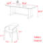 Ensemble de table à manger moderne et simple en bois massif.-105981606