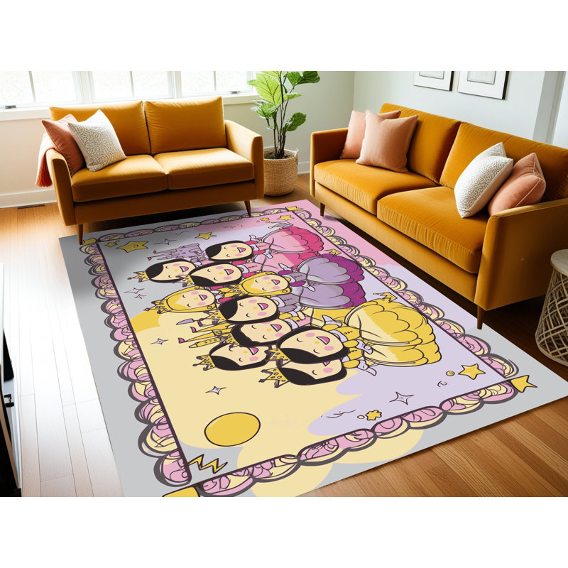 Tapis fantaisie East Urban Home, Rectangle 7 pi x 9 pi