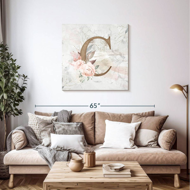 Tergel Floral Letter C, 36" H x 36" W