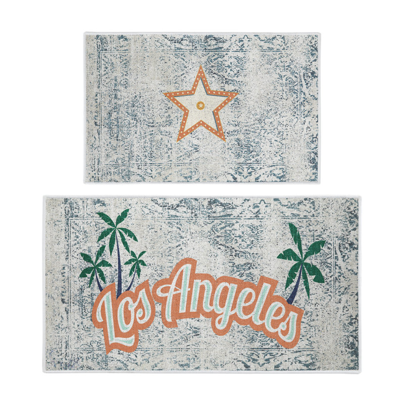 Tapis de cuisine polyvalent 2 pièces