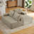 Contemporary Camel Corduroy Sofas, No Assembly Needed, Ideal For Versatile Spaces