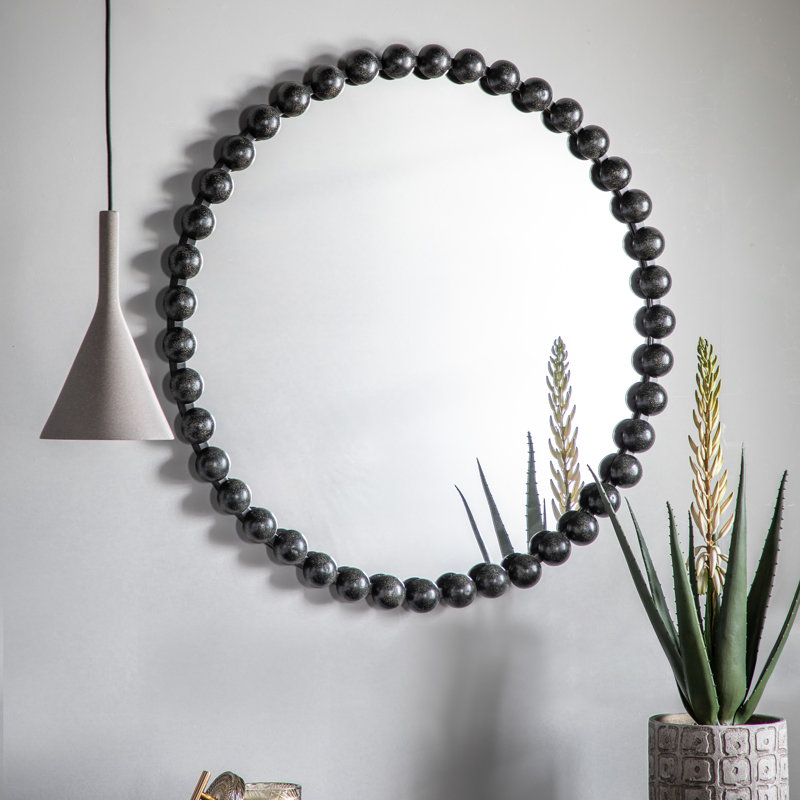 Callanan Metal Wall Mirror, Black