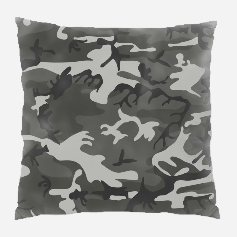 Coussin de camouflage camouflage, Noir / blanc, Intérieur