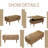 3 In 1 Lift Top Coffee Table, Modern Fluted Convertible Coffee Tables Converts To Dining Tables