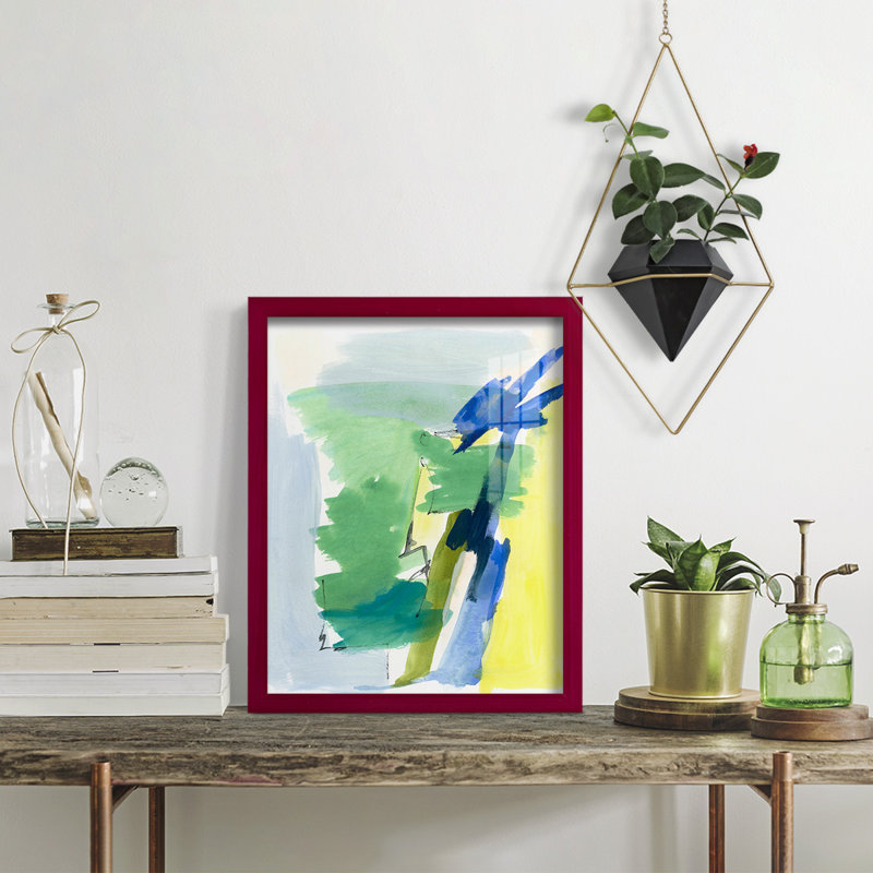 " Wicklow III ", 15" H x 12" W x 1" D, Red Frame Paper