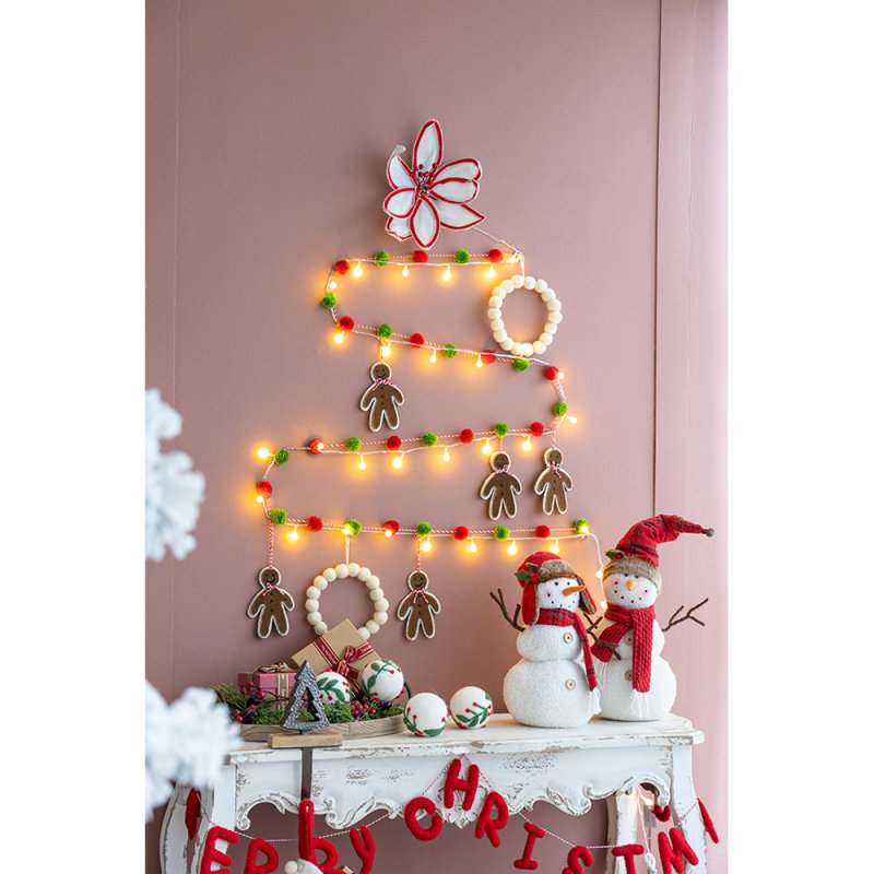 Couronne de 6,7 po, ornements d'arbre de Noël pour décorations de fêtes, ensemble de 6