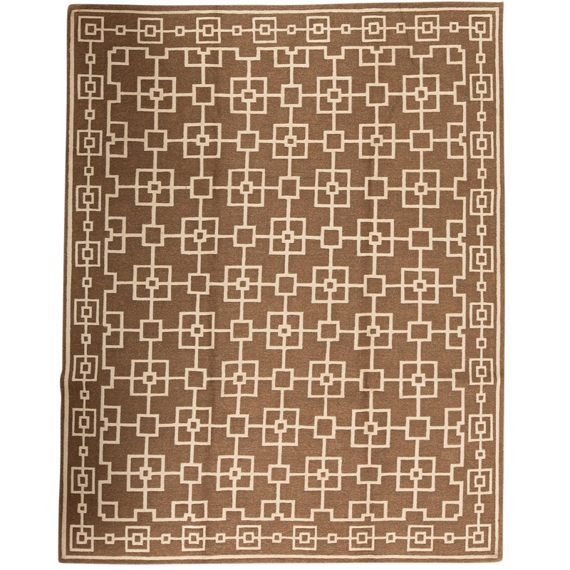 Linen Geometric Area Rug