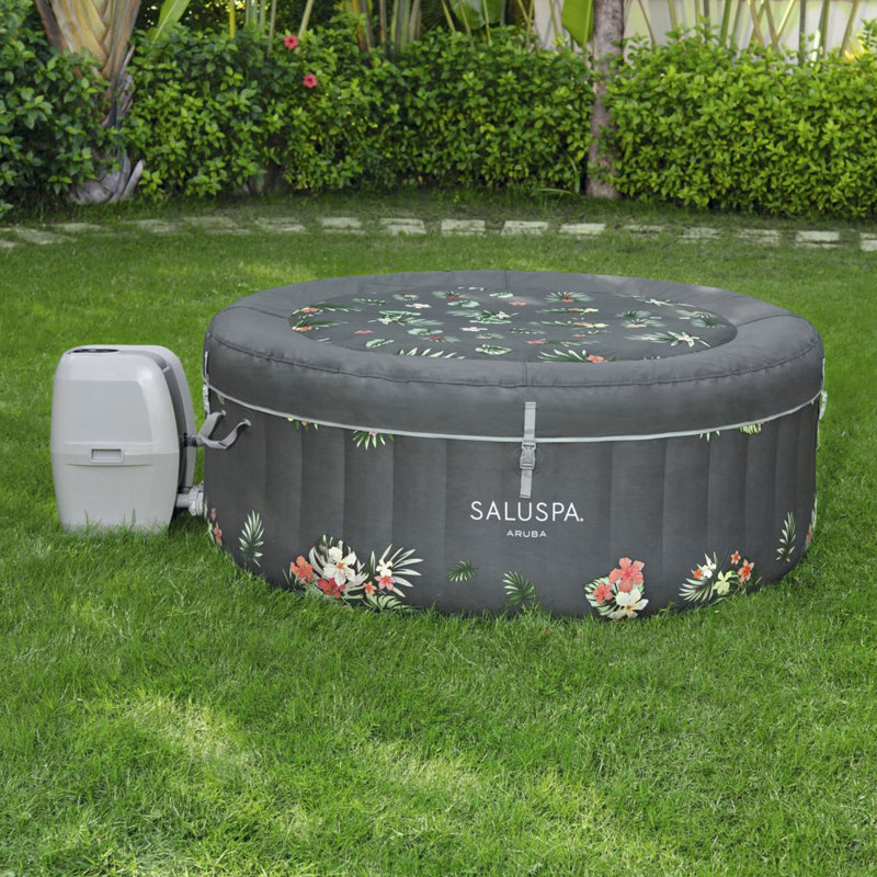 Bestway SaluSpa Aruba 3-Person Gray Inflatable Hot Tub with AirJets