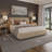 Modern Upholstered Lift-Up Storage Bed with Curved Headboard, Low Profile Platform-309247020-299414436