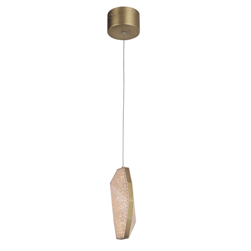 Bachman 1 - Light LED Single Pendant, Patina Aged Brass