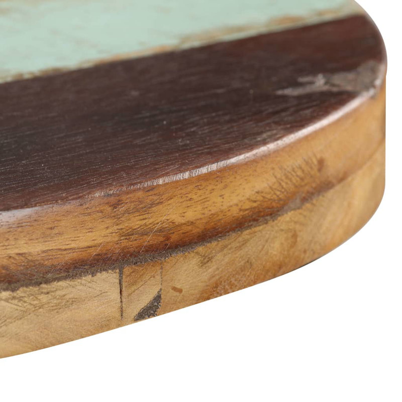 Bistro Table Round Solid Reclaimed Wood, 19.69" D x 19.69" L, Brown