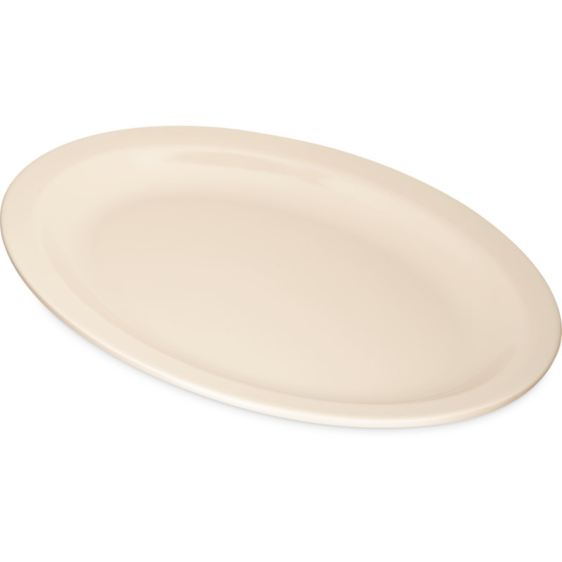 Plateau ovale en mélamine Asso, Brun clair, H 1,19 po x l 8,97 po x P 12 po