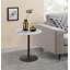 Table de bout en marbre gris texturé | Table d'appoint de 17,5 po de largeur | Idée cadeau-196678790