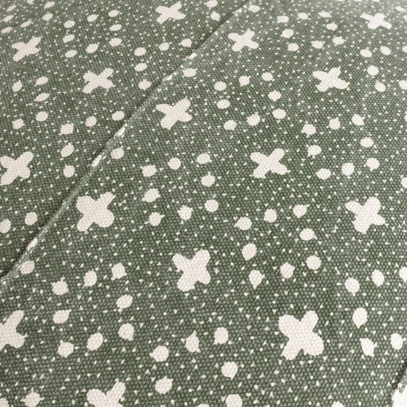 Helm Polka Dots Square Throw Cushion, Lichen