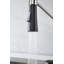 Robinet de cuisine noir mat avec distributeur de savon Robinet d'évier de cuisine à poignée simple avec douchette rétractable Robinet de lavabo utilitaire à un trou pour lavabo en acier inoxydable